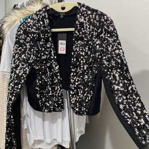 Guess sequin jacket with few diamonds size M ,NWT